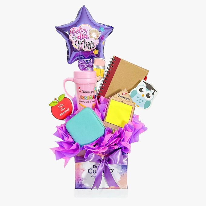 Libreta de notas+ vaso mug+ porta nota lápiz+ mini joyero + globo