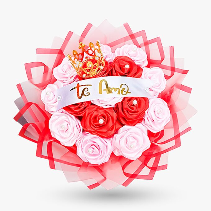 Ramo x 15 rosas eternas