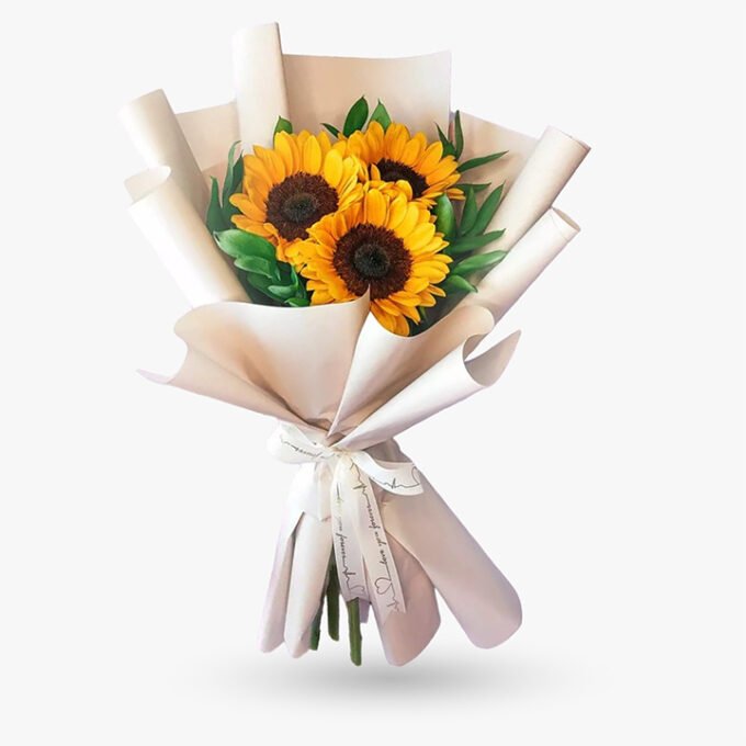 3 Girasoles en ramo